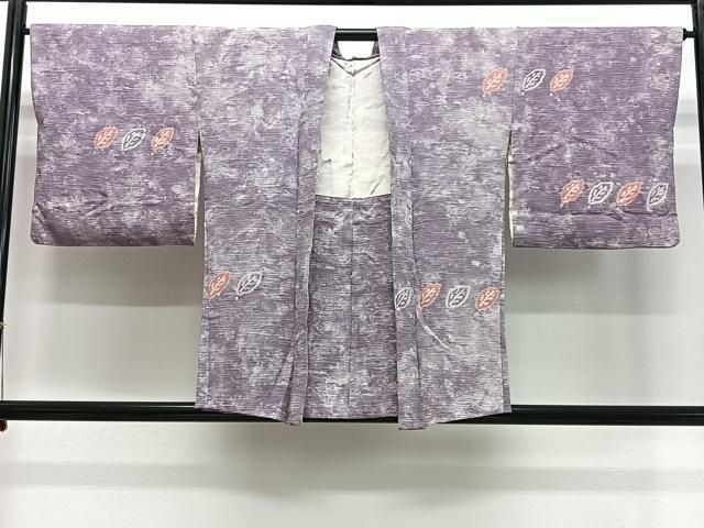 平和屋着物＃羽織　絞り　舞葉文　正絹　逸品　CABE5151ua