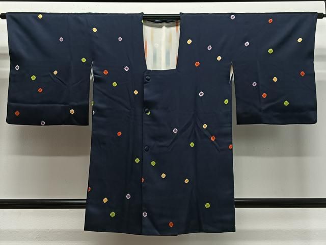 平和屋着物＃道行コート　絞り　霰文　正絹　逸品　CABE5155ua