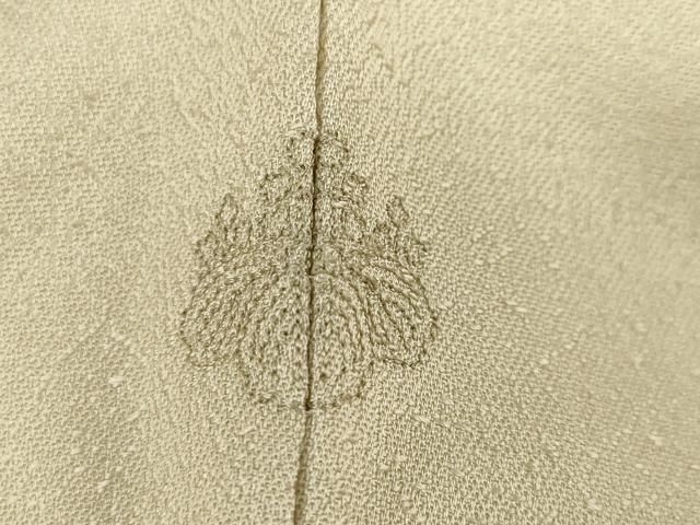 平和屋着物●本加賀友禅作家　由水煌人監修　色無地　干割れ地紋　木蘭色　正絹　逸品　DABD9839ud