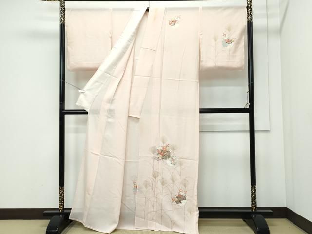平和屋着物*夏物 訪問着 絽 雪輪草花文 金彩 正絹 逸品 CABF4587rv 平和屋着物*夏物 訪問着 絽 雪輪草花文 金彩 正絹 逸品 CABF4587rv