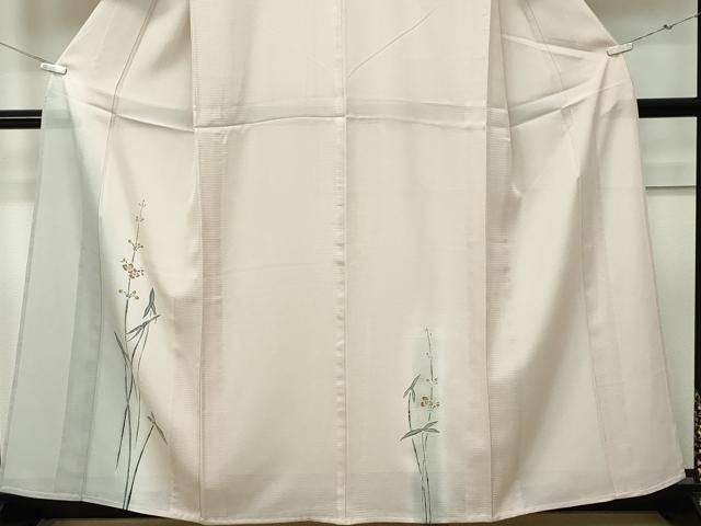 平和屋着物*夏物 訪問着 絽 草花文 銀彩 正絹 逸品 CABF4588rv 平和屋着物*夏物 訪問着 絽 草花文 銀彩 正絹 逸品 CABF4588rv