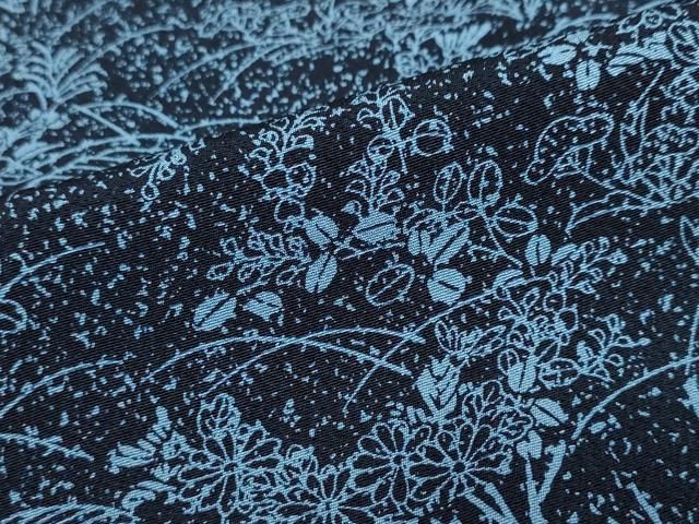 平和屋着物●訪問着 藍 流水花鳥文 やまと金ラベル 正絹 逸品 未使用 DABD9843ud 平和屋着物●訪問着 藍 流水花鳥文 やまと金ラベル 正絹 逸品 未使用 DABD9843ud