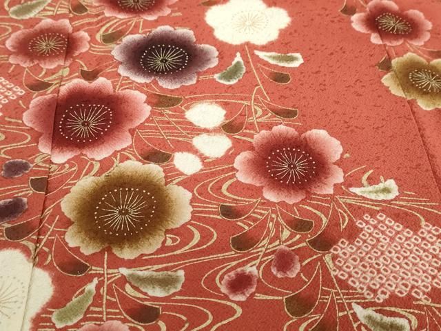 平和屋着物●豪華振袖 絞り 流水枝垂れ草花文 金彩 正絹 逸品 DABD9846ud 平和屋着物●豪華振袖 絞り 流水枝垂れ草花文 金彩 正絹 逸品 DABD9846ud