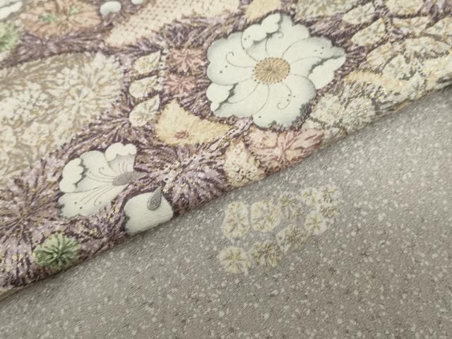 平和屋着物●訪問着　流水辻が花　金彩　正絹　逸品　DABD9847ud