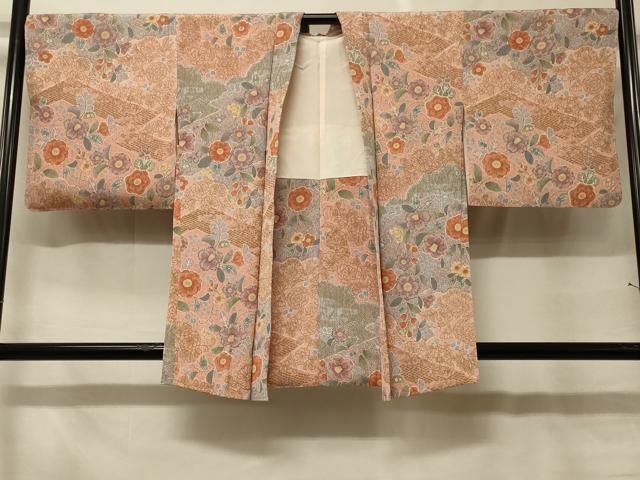 平和屋着物＃羽織 辻が花 金彩 鬼しぼ縮緬 正絹 逸品 未使用