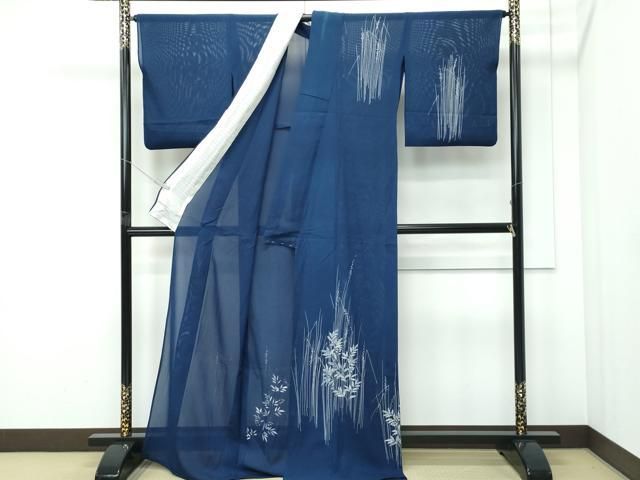 平和屋着物＊夏物　訪問着　絽　ろうけつ染め　南天文　正絹　逸品　CABF4591rv