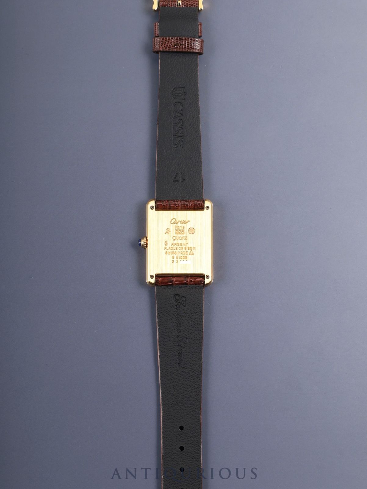 カルティエ マストタンク LM 6 81006 クォーツ Cal.690 SV925 革 純正