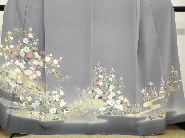 平和屋着物●訪問着 草花文 暈し染め 金銀彩 正絹 逸品 DABD9849ud 平和屋着物●訪問着 草花文 暈し染め 金銀彩 正絹 逸品 DABD9849ud