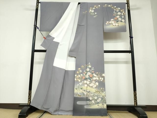 平和屋着物●訪問着 草花文 暈し染め 金銀彩 正絹 逸品 DABD9849ud 平和屋着物●訪問着 草花文 暈し染め 金銀彩 正絹 逸品 DABD9849ud