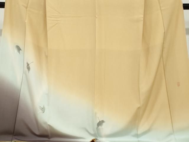 平和屋着物●訪問着 作家物 舞葉文 暈し染め 金彩 正絹 逸品 DABD9850ud 平和屋着物●訪問着 作家物 舞葉文 暈し染め 金彩 正絹 逸品 DABD9850ud