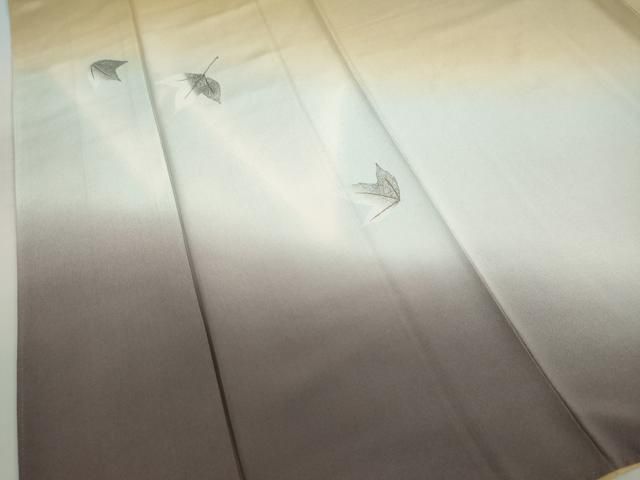 平和屋着物●訪問着 作家物 舞葉文 暈し染め 金彩 正絹 逸品 DABD9850ud 平和屋着物●訪問着 作家物 舞葉文 暈し染め 金彩 正絹 逸品 DABD9850ud