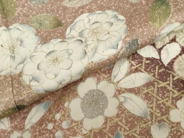 平和屋着物●訪問着　絞り　辻が花　金彩　正絹　逸品　DABD9852ud