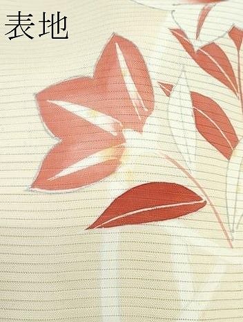 平和屋着物＊夏物　訪問着　絽　花籠文　銀彩　正絹　逸品　CABF4594rv