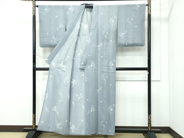 平和屋着物*夏物 小紋 変わり絽 蛍暈し 蛍草花文 正絹 逸品 CABF4596rv 平和屋着物*夏物 小紋 変わり絽 蛍暈し 蛍草花文 正絹 逸品 CABF4596rv