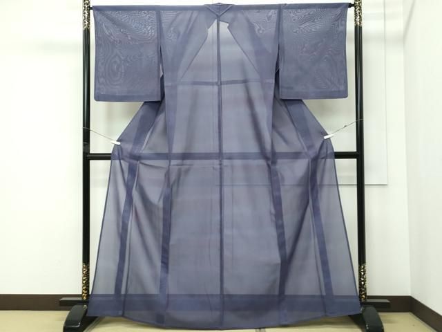 平和屋着物*夏物 小紋 紗 暈し染め 正絹 逸品 CABF4597rv 平和屋着物*夏物 小紋 紗 暈し染め 正絹 逸品 CABF4597rv