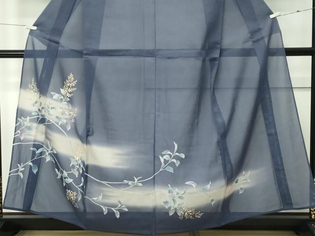 平和屋着物*夏物 訪問着 絽 草花文 暈し染め 金彩 正絹 逸品 未使用 CABF4598rv 平和屋着物*夏物 訪問着 絽 草花文 暈し染め 金彩 正絹 逸品 未使用 CABF4598rv