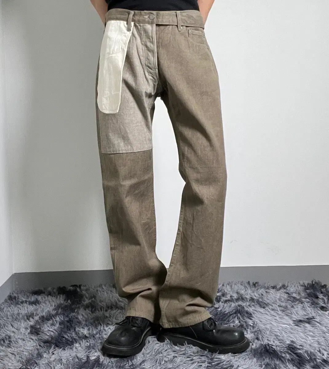 jpn vtg ヴィンテージ パッチワーク リリース コットン パンツ L
