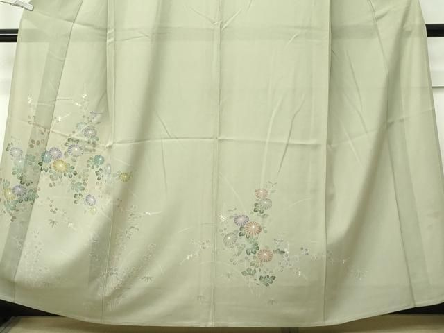 平和屋着物＊夏物　訪問着　絽　秋草文　正絹　逸品　CABF4599rv