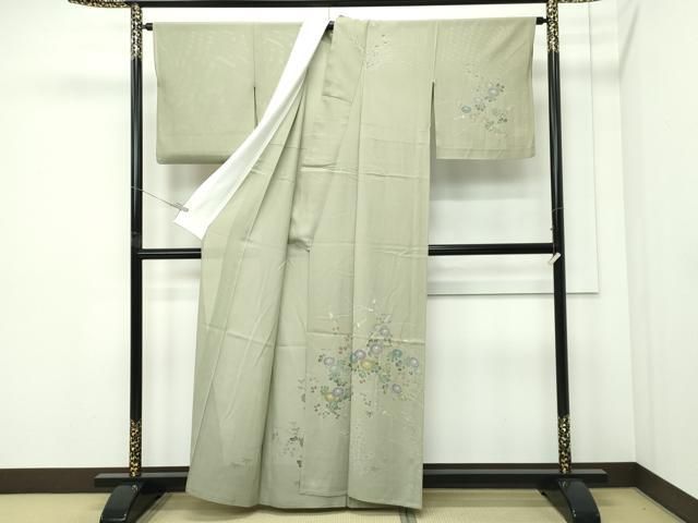 平和屋着物＊夏物　訪問着　絽　秋草文　正絹　逸品　CABF4599rv