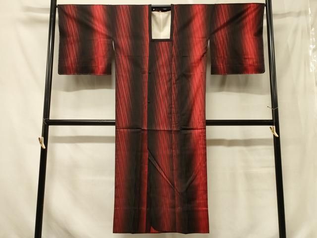 平和屋着物＃道行コート　雨コート　単衣　立涌文　暈し染め　ロング丈　正絹　逸品　未使用　CABF8861in