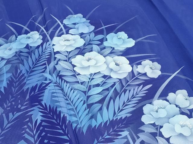 平和屋着物＊夏物　訪問着　絽　草花文　正絹　逸品　CABF4600rv