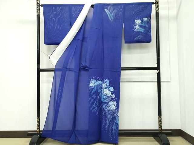 平和屋着物＊夏物　訪問着　絽　草花文　正絹　逸品　CABF4600rv