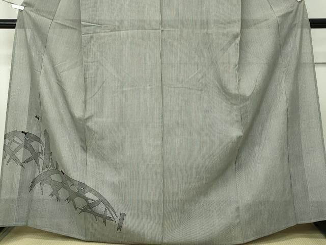 平和屋着物*夏物 小宮康孝 訪問着 江戸小紋 絽 万筋 黒×絹鼠色 籬蛍文 金糸 両面染 三越扱い 正絹 逸品 CABF4602rv 平和屋着物*夏物 小宮康孝 訪問着 江戸小紋 絽 万筋 黒×絹鼠色 籬蛍文 金糸 両面染 三越扱い 正絹 逸品 CABF4602rv