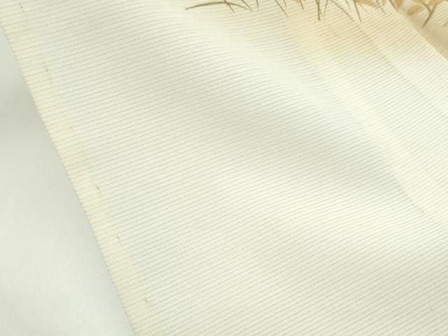 平和屋着物＊夏物　訪問着　絽　刺繍　草花文　暈し染め　金彩　正絹　逸品　CABF4603rv