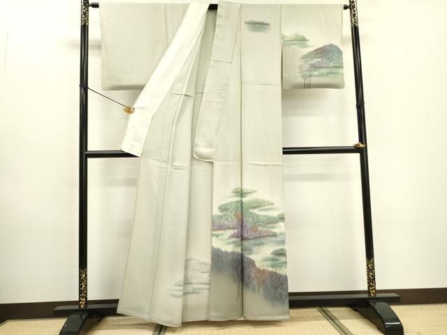 平和屋着物▽訪問着 単衣 手描き 樹林風景文 暈し染 金銀彩 正絹 逸品 DABD5916fe 平和屋着物▽訪問着 単衣 手描き 樹林風景文 暈し染 金銀彩 正絹 逸品 DABD5916fe