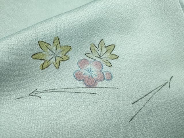 平和屋着物▽訪問着　単衣　手描き　吹き寄せ花文　暈し染　金彩　洗える着物　DABD5924fe