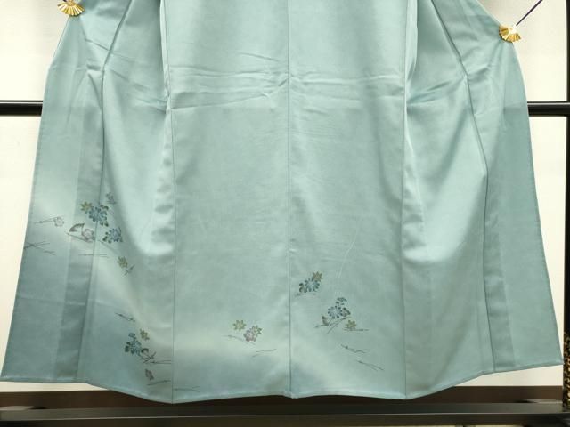 平和屋着物▽訪問着　単衣　手描き　吹き寄せ花文　暈し染　金彩　洗える着物　DABD5924fe