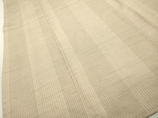 平和屋着物▽柿渋紬　単衣　粋　柿渋染　間道　証紙付き　正絹　逸品　DABD5927fe