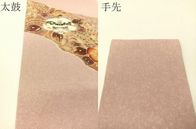 平和屋着物●伝統工芸士　水野保　保辻が花染　九寸名古屋帯　手描き　鬼しぼ縮緬　正絹　逸品　CABF0775vp