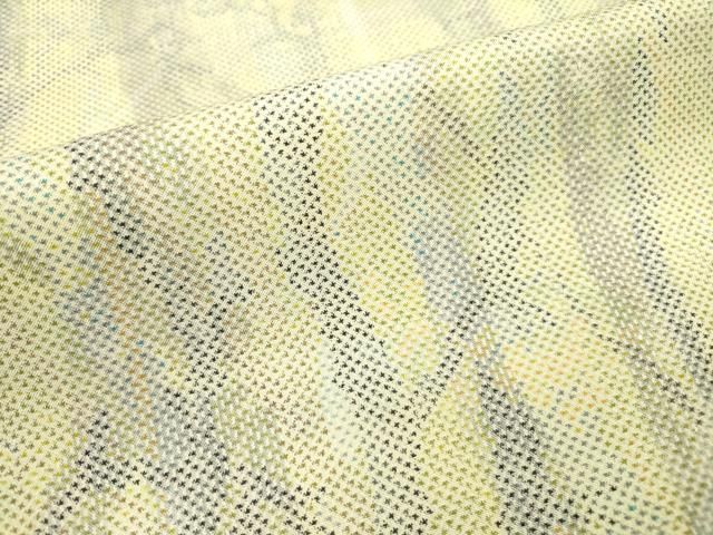 平和屋着物▽本場大島紬　単衣　7マルキ　木立　正絹　逸品　DABD5929fe