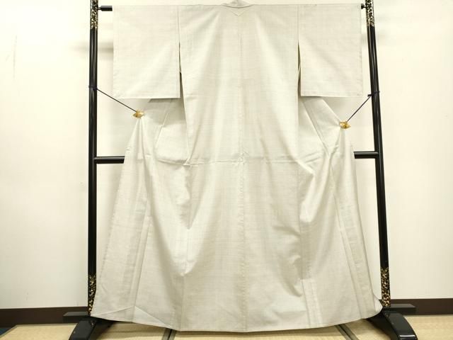 平和屋着物▽本場大島紬　白大島　単衣　100亀甲　総詰め　正絹　逸品　DABD5930fe
