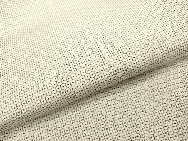 平和屋着物▽本場大島紬　白大島　単衣　100亀甲　総詰め　正絹　逸品　DABD5930fe