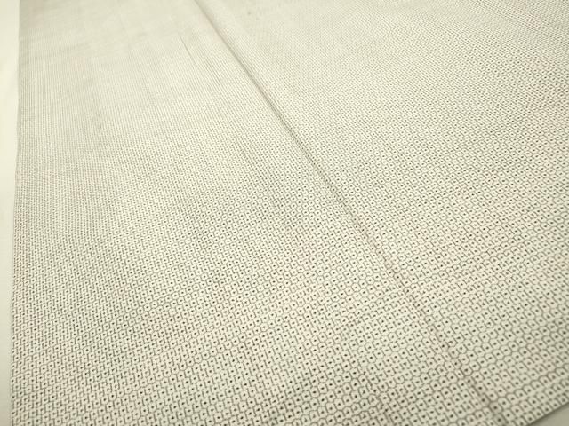 平和屋着物▽本場大島紬　白大島　単衣　100亀甲　総詰め　正絹　逸品　DABD5930fe