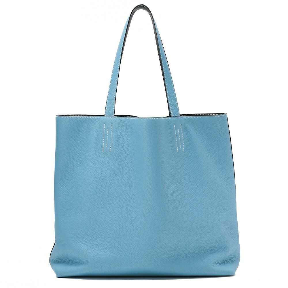 HERMES エルメス 　ドゥブルセンス36　トリヨンクレマンス×スイフト　トートバッグ　ブルージーン×コールヴェール　 レディースバッグ　ブランド【中古】【送料無料】