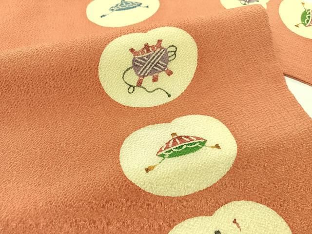 平和屋着物●九寸名古屋帯 型染め 糸巻き 瓢箪 鬼しぼ縮緬 正絹 逸品 CABF0782vp 平和屋着物●九寸名古屋帯 型染め 糸巻き 瓢箪 鬼しぼ縮緬 正絹 逸品 CABF0782vp