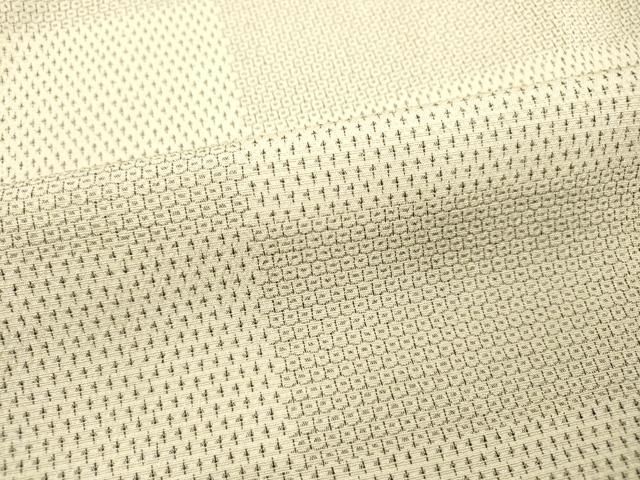 平和屋着物▽本塩沢　単衣　110亀甲　横段文　正絹　逸品　DABD5931fe