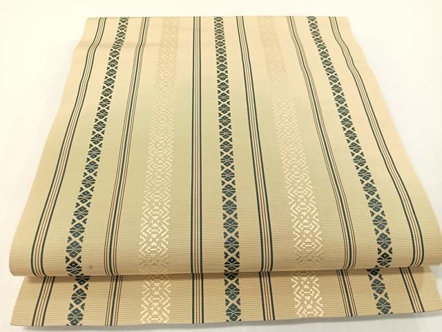 平和屋着物●本場筑前博多織　八寸名古屋帯　献上　正絹　逸品　CABF0784vp