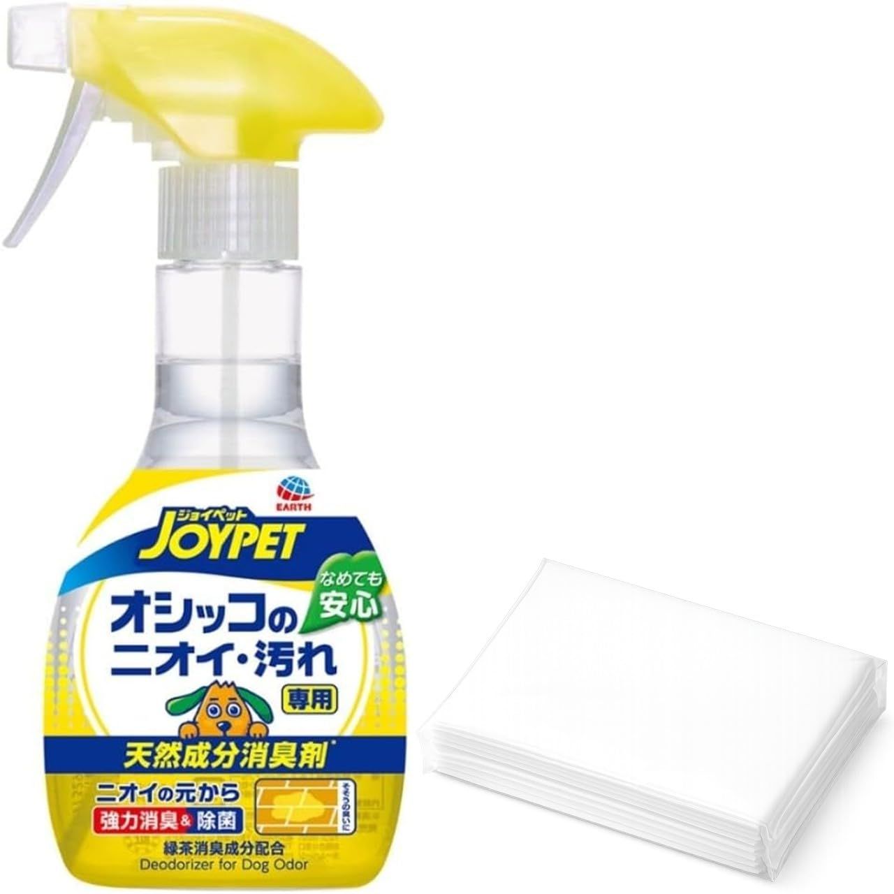 EMO STORE JOY PET 天然成分消臭剤オシッコのニオイ・汚れ専用 本体 270ml + オリジナルポケットティッシュ [本体]