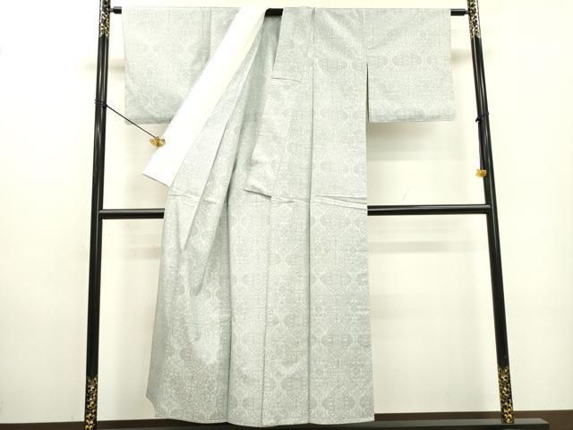 平和屋着物▽本場大島紬 白大島 単衣 花菱文 正絹 逸品 DABD5933fe 平和屋着物▽本場大島紬 白大島 単衣 花菱文 正絹 逸品 DABD5933fe