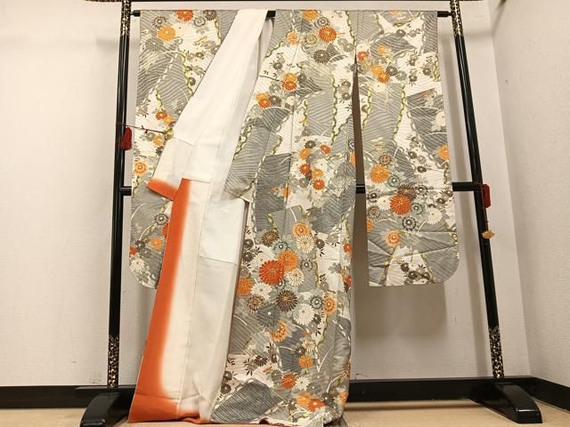 平和屋着物●豪華振袖 駒刺繍 花尽くし 金彩 正絹 逸品 AABI2963ph 平和屋着物●豪華振袖 駒刺繍 花尽くし 金彩 正絹 逸品 AABI2963ph