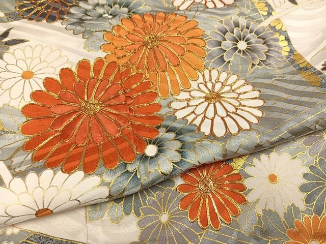 平和屋着物●豪華振袖 駒刺繍 花尽くし 金彩 正絹 逸品 AABI2963ph 平和屋着物●豪華振袖 駒刺繍 花尽くし 金彩 正絹 逸品 AABI2963ph