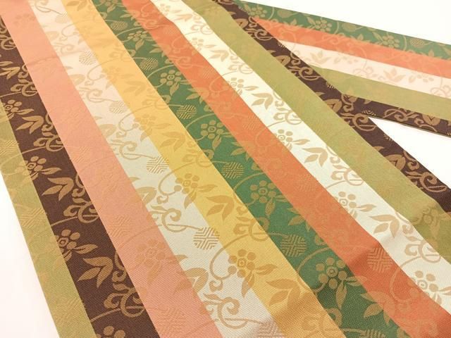平和屋着物●全通柄　九寸名古屋帯　笹蔓間道　正絹　逸品　CABG1623vp