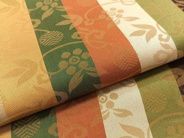 平和屋着物●全通柄　九寸名古屋帯　笹蔓間道　正絹　逸品　CABG1623vp