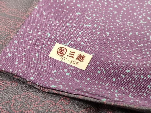 平和屋着物●上質な小紋　風景花文　三越扱い　正絹　逸品　DABD5954fe