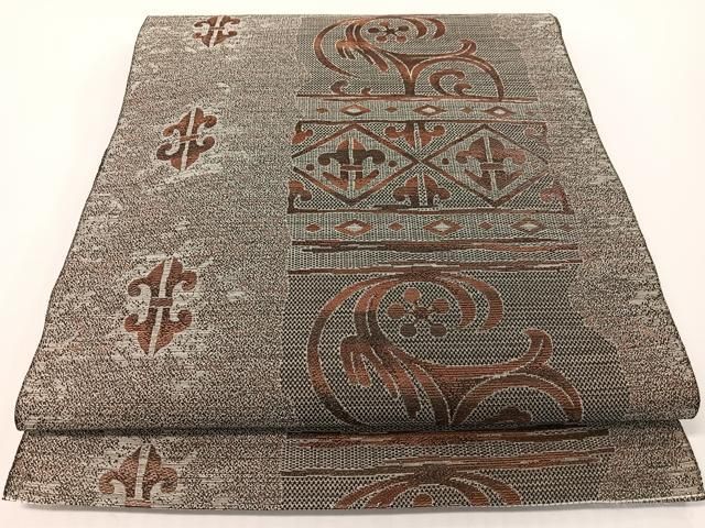 平和屋着物●本場筑前博多織 八寸名古屋帯 吉祥文 正絹 逸品 CABG1628vp