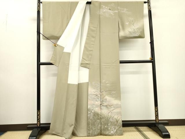 平和屋着物●訪問着 友禅 群れ鶴花文 暈し染 正絹 逸品 DABD5956fe 平和屋着物●訪問着 友禅 群れ鶴花文 暈し染 正絹 逸品 DABD5956fe
